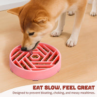 WHIPPY Slow Feeder Dog Bowl - pink - image 3