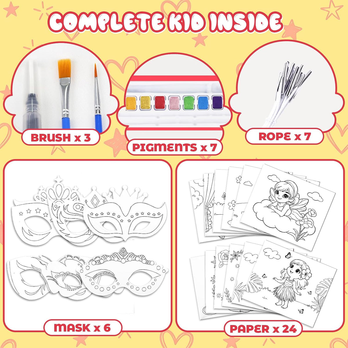 CHICAUP Paint with Water Coloring Books for Kids - Princess Red - image 3