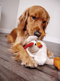 goDog Checkers Fat Rooster Squeaky Plush Dog Toy - Large - image 4