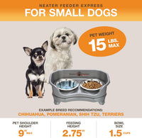 Neater Feeder Express Mess Proof Dog Bowls Elevated for Small Breeds - Small w/ Standard Bowls / Gunmetal Grey - image 2
