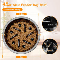 Slow Feeder Dog Bowl, Slow Down Eating Anti-Choking Bloat Stop Maze Design Dog Dishes Fit - Slow feeder bowl - image 2