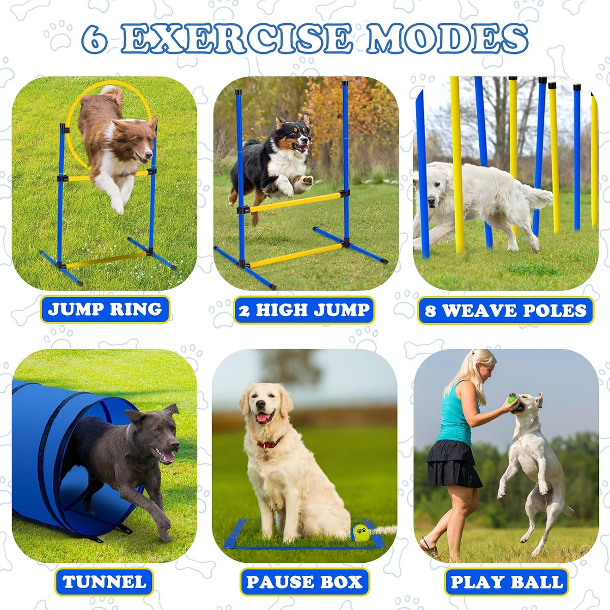 Dog Agility Course Backyard Set，Dog Agility Equipment - 10 PCS SET - image 3
