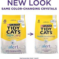 Purina Tidy Cats Tidy Care Alert Cat Health Monitoring Non Clumping Cat Litter with Silica Crystals - 8 lb. Bag (Pack of 2)