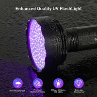GLOSSDAY UV Flashlight Black Light - 100LED (Pack of 2) - image 2