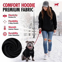 Tuff Pupper Dog Hoodie, Premium Quality Insulated Fabric - Black / Small (15-25 lbs) - image 4