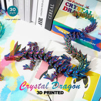 24" Large 3D Printed Dragon - Blue Purple Green / 30 inch - image 3