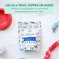 The New Zealand Natural Pet Food Co MEOW Freeze Dried Cat Treats - Beef Green Tripe with New Zealand Green Mussel, High Protein, Healthy Cat Snacks and Toppers, All Natural for all Life Stages, 1.4 oz