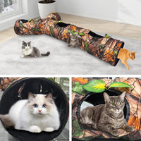 Cat Tunnel, Cat Tunnels for Indoor Cats - 59"-Cat Tunnel Toy Brown - image 2