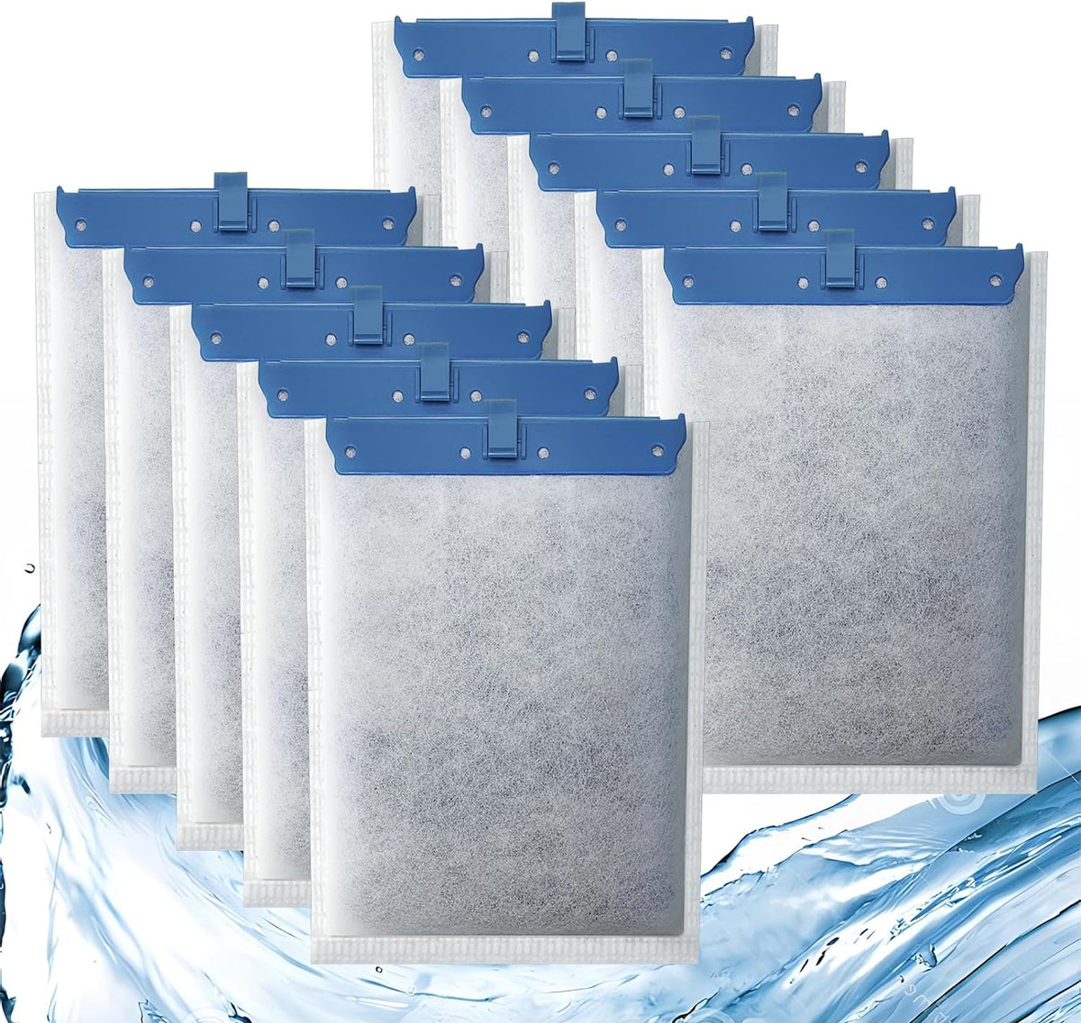 6 Pack Filter Cartridge Compatible with Whisper Bio-Bag Filters - 10 Pack Large
