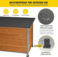 Aivituvin Dog House Outdoor & Indoor Unique All-Around Iron Frame Dog Kennel for Winter with Raised Feet Weatherproof for Small & Medium & Large Dogs