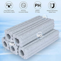 RealPlus Ceramic Bio Filter Media for Aquarium Sump Canister Pond Fish Tank, Vast Surface Area (6.2" Length / 90pcs)