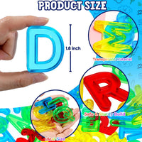 Bbiamsleep 67 Pcs Plastic Practice Set Transparent Letters and Numbers – Fun for Kids & Family - Capital Letters - image 2