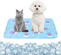 NACOCO Summer Pet Cooling Mat - M: 19.5" x 27.5'' / Blue Castle