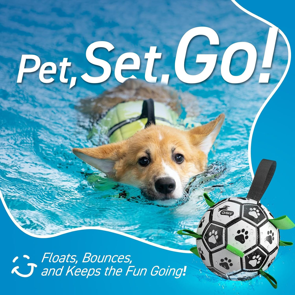 QDAN Dog Balls, Herding Balls for Dogs - Squeaky Green / Medium Size 2 (6 Inch) - image 3