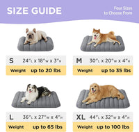 LE SURE Cute Orthopedic Dog Bed Large Sized Dog, Flat Pet Mat - 36"L x 27"W x 4"Th / Grey - image 4