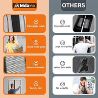 Magnetic Screen Door, Heavy Duty Door Screen Magnetic Closure Keep Bugs Out,Pet & Kid Friendly，Hands Free Door Screen Fit Door Size 36 x 96 Inches ‎Black