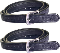 Non-Stretch Soft Stirrup Leather with Stainless Steel Hardware 1 Pair Pack of 2