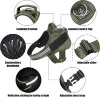 Bolux Dog Harness, No-Pull Reflective Dog Vest - Small (Pack of 1) / TacticalGreen - image 2