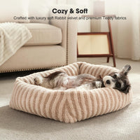 MIXJOY orthopedic dog bed with raised rim and faux fur, medium size - view 3