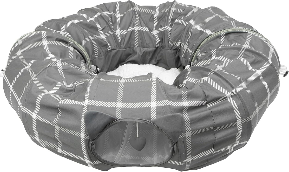 Kitty City Large Cat Tunnel Bed - Gray