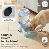 Flexzion Gravity Pet Water Dispenser Drinking Station for Dogs Cats - 3 Gallon - image 4