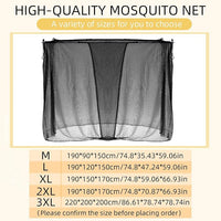 4 Corners Mosquito Net for Mosquiteros para Camas Bed Canopies Netting Bed Drapes Rectangular Mosquito Mesh for Camping Home Outdoor Travel(Black,L78 X W71 X H67 Inch,Opening)