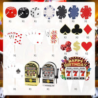 44PCS Halloween Cake Toppers with Spider Bat Castle Pumpkin Skull - Casino - image 2