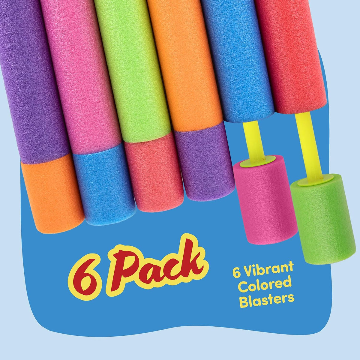 ArtCreativity foam water guns for kids, 6 pack of 13 inch water blasters - view 4