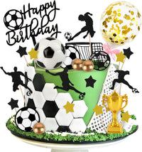 44PCS Halloween Cake Toppers with Spider Bat Castle Pumpkin Skull - Soccer - image 4