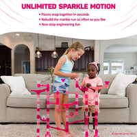 Marble Genius Marble Run Starter Set STEM Toy for Kids Ages 4-12 – Fun for Kids & Family - Pink Sparkle - image 4