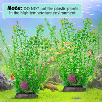 Hamiledyi Aquarium Plastic Plants Aquarium Decor Artificial Fish Tank Plants,Tall Fish Tank Decorations, Extra Large Aquarium Plant 20.4-inch Tall,2PCS