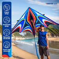 SGftre Delta Kite for Kids & Adults，Extremely Easy to Fly - Blue-1 - image 2