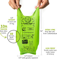 PLANET POOP Home Compostable Dog Poop Bags Extra-long with Handles - 60 Count (Pack of 1) - image 3