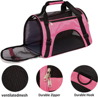 MuchL Cat Carrier for Cats Soft-Sided Travel Pat Carrier for Cat - Medium-Pink - image 4