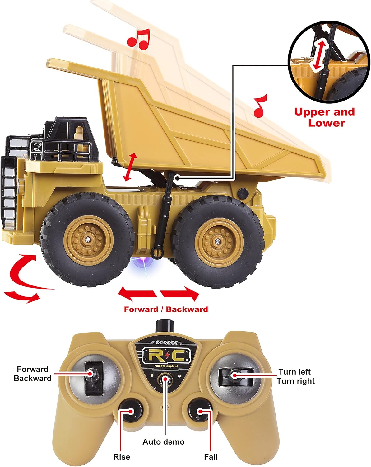 JOYIN 2 PCS Remote Control Construction Vehicle Toy Set - image 3