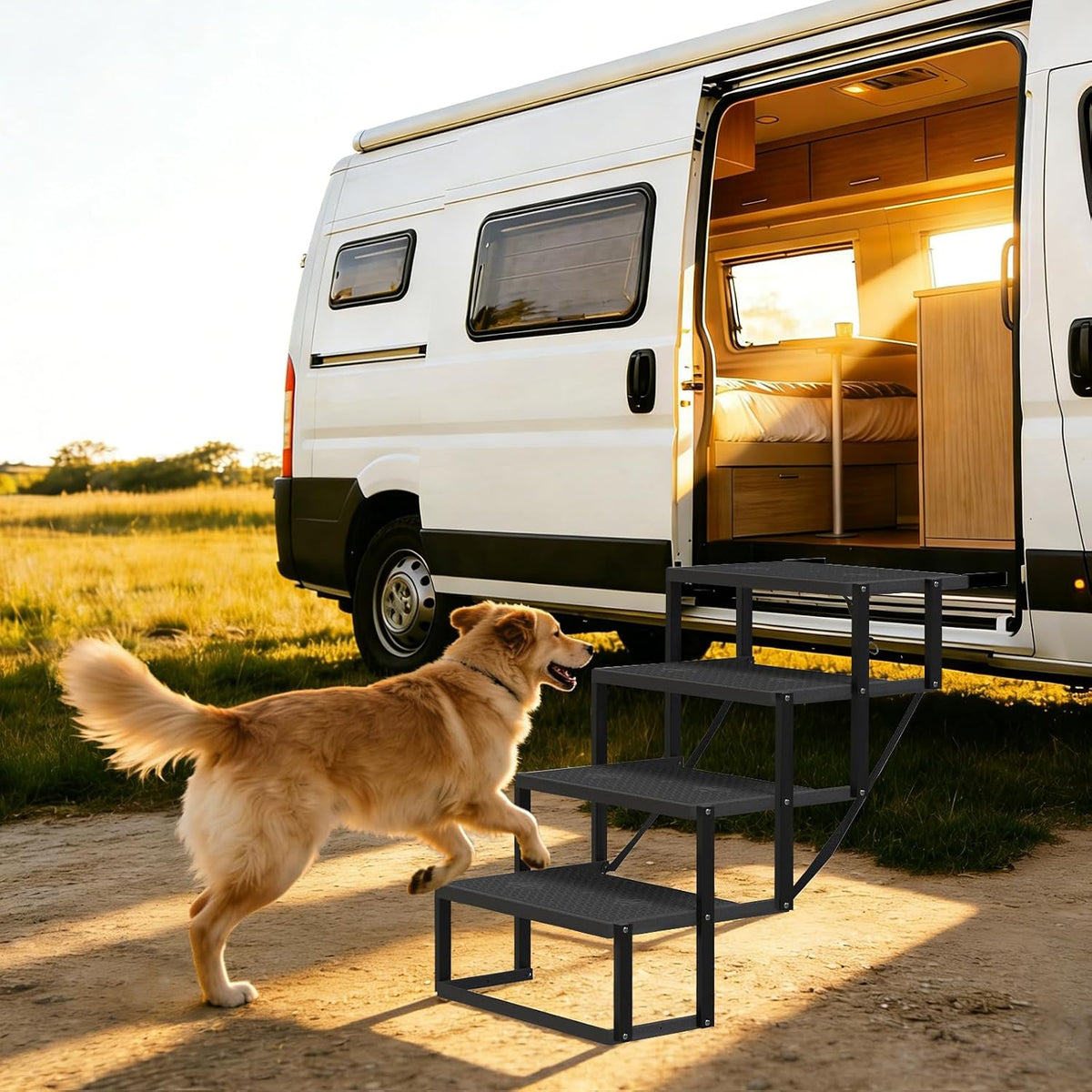 Dog Steps for Car, SUV with Upgraded Non-Slip Surface - 4 Steps - image 2