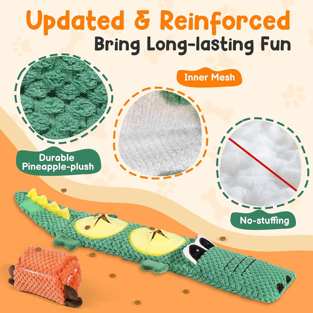 2-Pack Aggressive Chewer Toy, Squeaker & Puzzle, No Stuffing – Essentials for Dogs - image 3