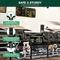 FXW Rollick Unleashed Dog Playpen for Indoor, Yard, RV Camping, 24 inch 24 Panels for Small and Puppy Dogs, Black│Patented