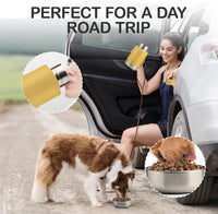 KEWIXY Insulated Dog Travel Water Bottle with Detachable Bowls - Sunset / 32 Oz - image 2