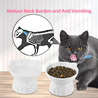 Elevated Cat Bowls 2-Pack - White - image 3