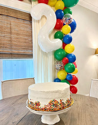 Number Balloons 1st Birthday Decorations - White / Number 6 - image 3
