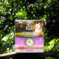 All Natural Clumping Cat Litter – Multiple Scents – Low Dust, Odor Control – (Lavender) 18 lb - Surprise Toy Inside