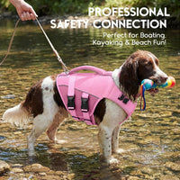 ASENKU Dog Life Jacket, High Floatation Dog Swimming Vest with Rescue Handles for Small Medium - Xx-large / LightPink - image 4