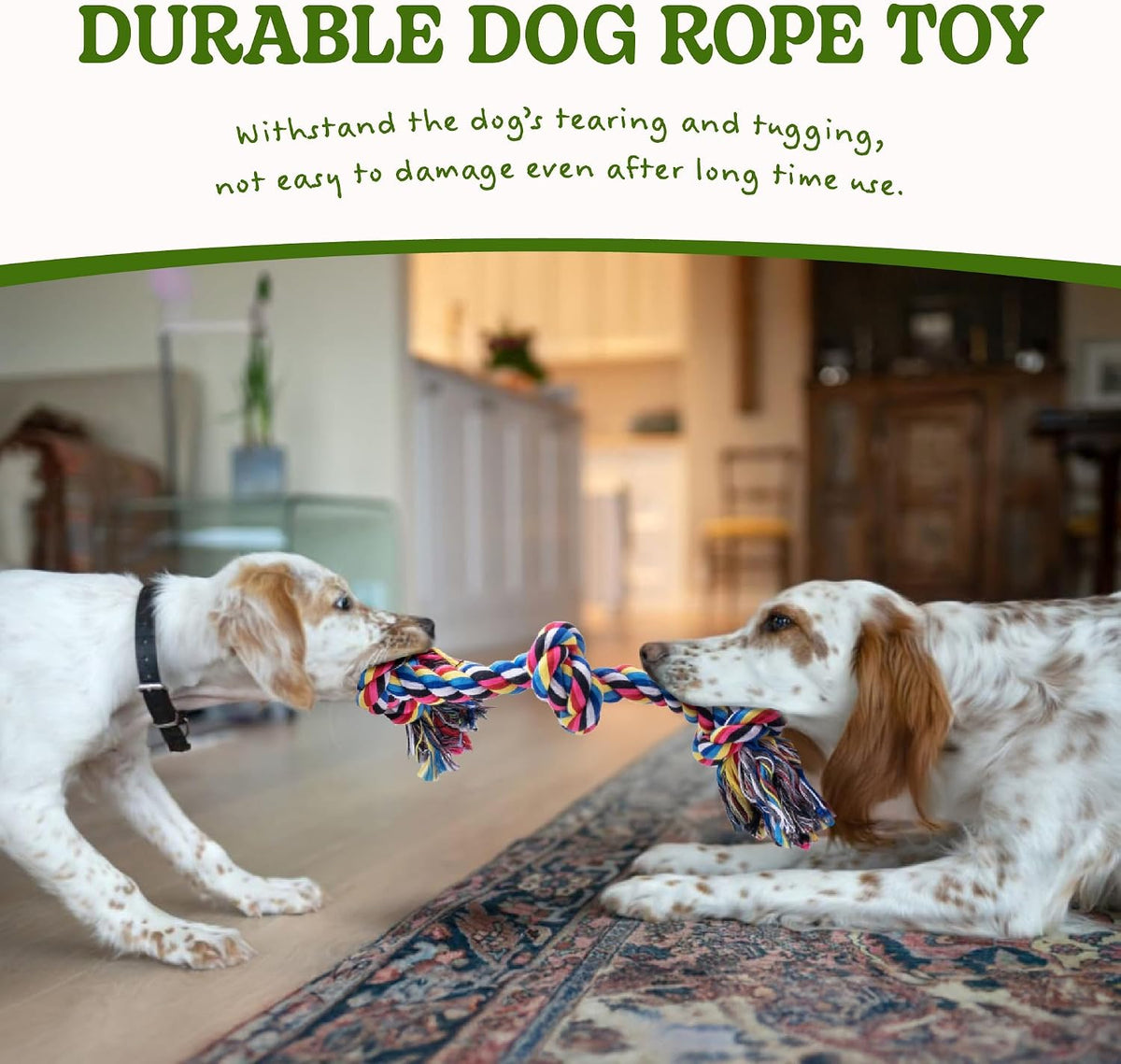 Dog Rope Toy for Large Dogs Heavy Duty Dog Chew Toys for Aggressive - 2 Pack-Large / Large - image 3