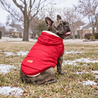 Vecomfy Warm Dog Coats with Hoodie - XXX-Large / Red - image 2