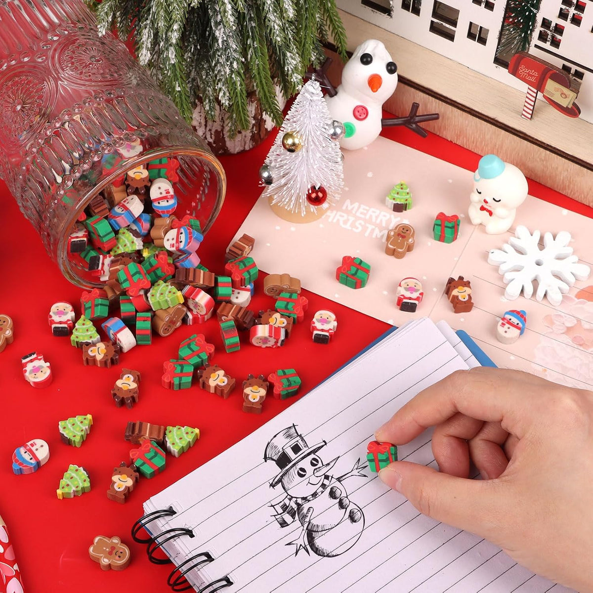 FOIMAS 300-piece mini animal erasers in assorted rubber animal shapes - view 30