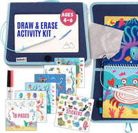 Totebook kids travel activity kit with tethered dry erase markers and ocean theme activity book - view 5