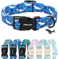 ARING PET Halloween Dog Collar-Cute Fall Dog Collar for Small Dogs - Large / Summer Blue Whale