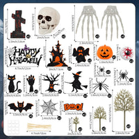 44PCS Halloween Cake Toppers with Spider Bat Castle Pumpkin Skull - Halloween - image 3