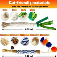 Catnip 6PCS Chew Stick with Wrapped Cotton Rope – Natural Dental Care Cat Toy for Teeth Cleaning & Gum Health, Satisfies Chewing Instincts, Safe & Long-Lasting Kitten Teething Toy